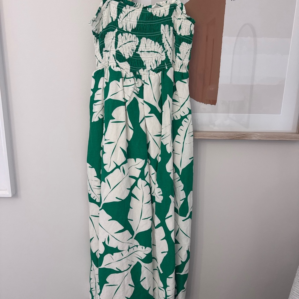Dynamite Green and White Textured Dress